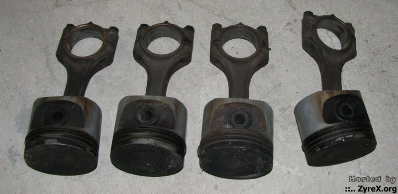 B23E pistons and rods